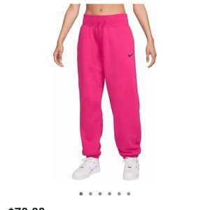 Nike Sportswear Fleece Pink Joggers size small 4-6 NWT